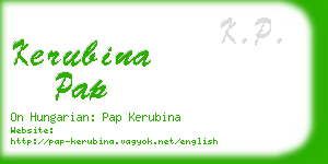 kerubina pap business card